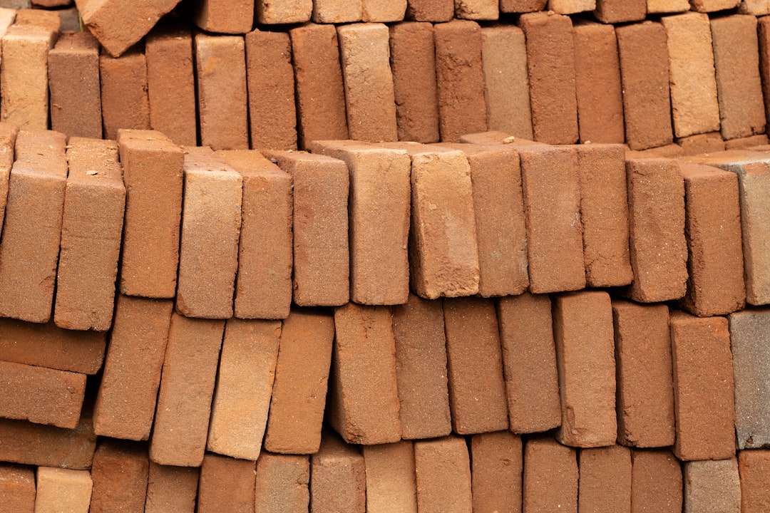a pile of bricks sitting next to each other